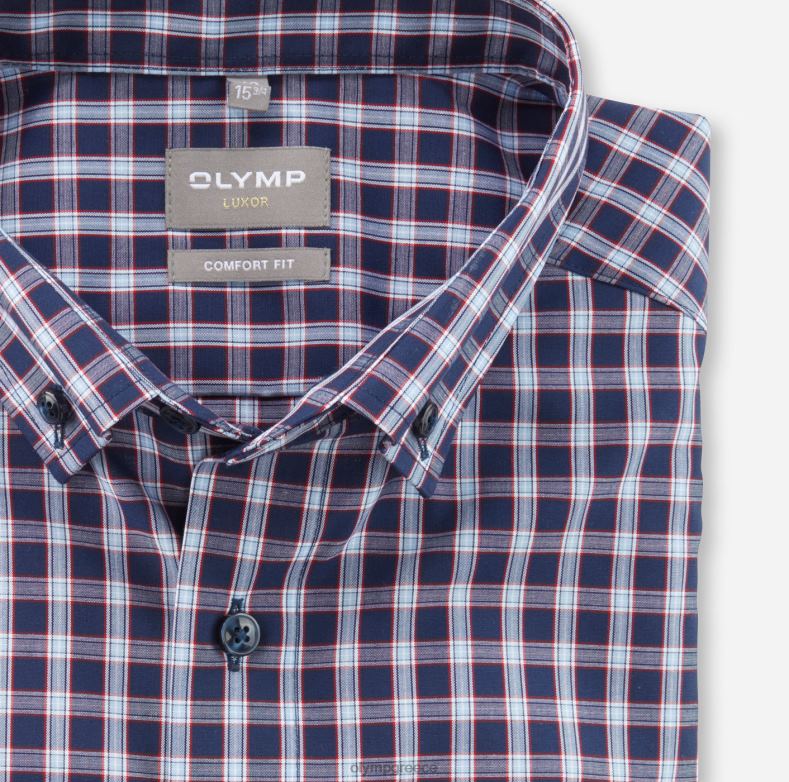 OLYMP Luxor comfort fit, επαγγελματικό πουκάμισο, με κουμπί, κόκκινο H240R1622 είδη ένδυσης