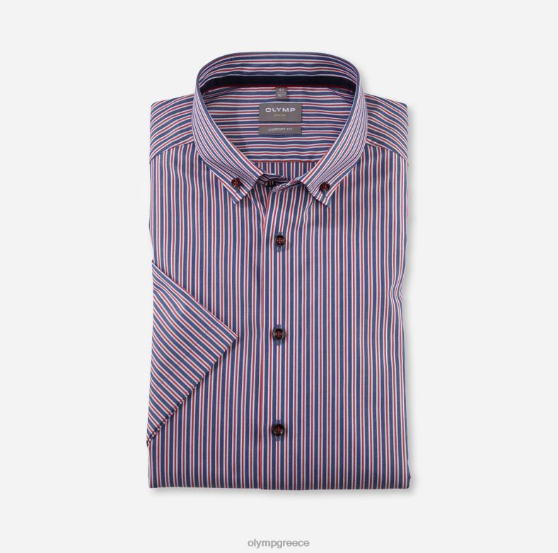 OLYMP Luxor comfort fit, επαγγελματικό πουκάμισο, με κουμπί, κόκκινο H240R1625 είδη ένδυσης