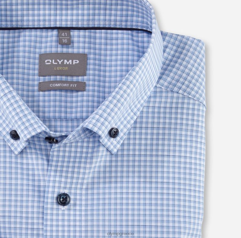 OLYMP Luxor comfort fit, επαγγελματικό πουκάμισο, με κουμπιά, μπλέ H240R1649 είδη ένδυσης