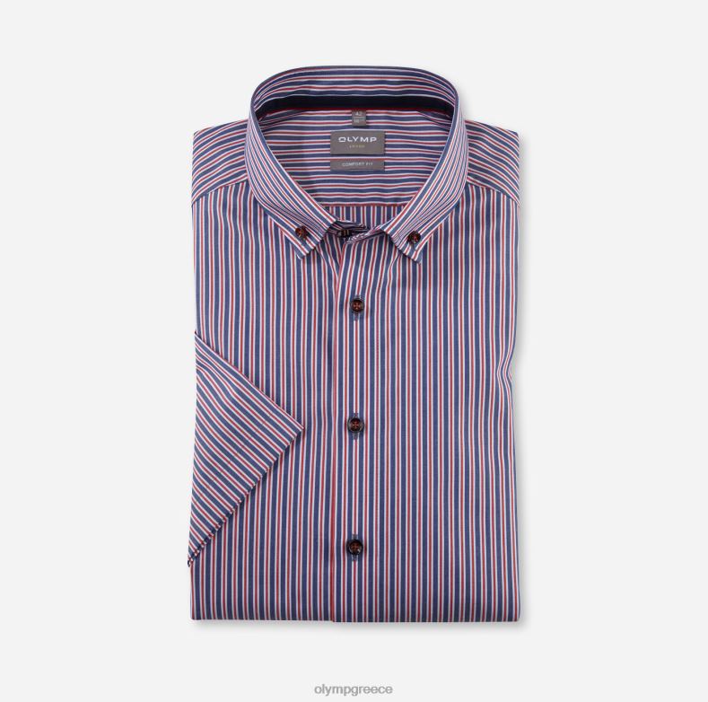 OLYMP Luxor comfort fit, επαγγελματικό πουκάμισο, με κουμπί, κόκκινο H240R1662 είδη ένδυσης