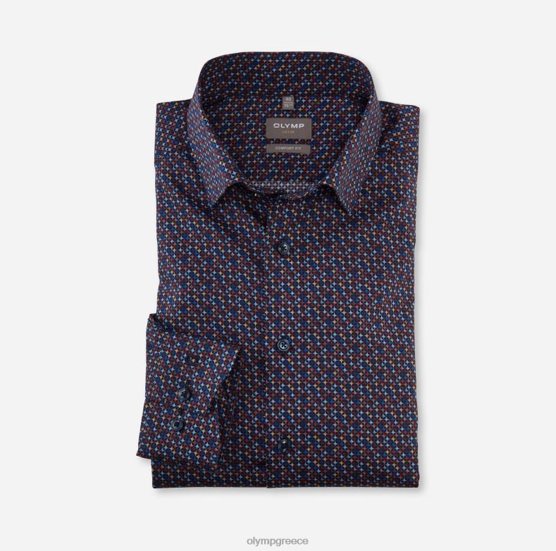 OLYMP Luxor comfort fit, επαγγελματικό πουκάμισο, κάτω από τα κουμπιά, κόκκινο H240R1670 είδη ένδυσης