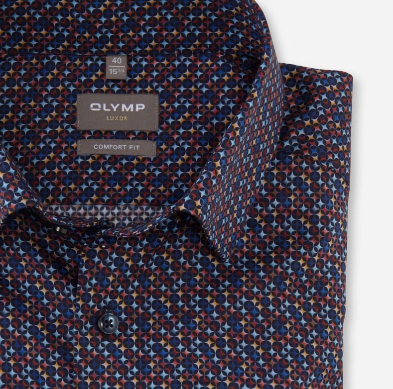 OLYMP Luxor comfort fit, επαγγελματικό πουκάμισο, κάτω από τα κουμπιά, κόκκινο H240R1670 είδη ένδυσης