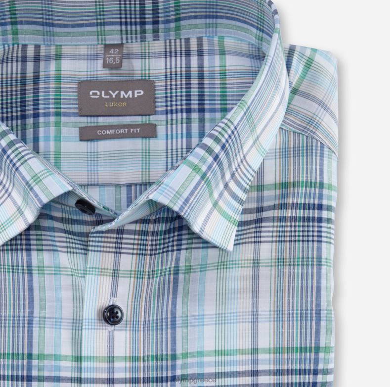 OLYMP Luxor comfort fit, επαγγελματικό πουκάμισο, κάτω από τα κουμπιά, aqua H240R1567 είδη ένδυσης