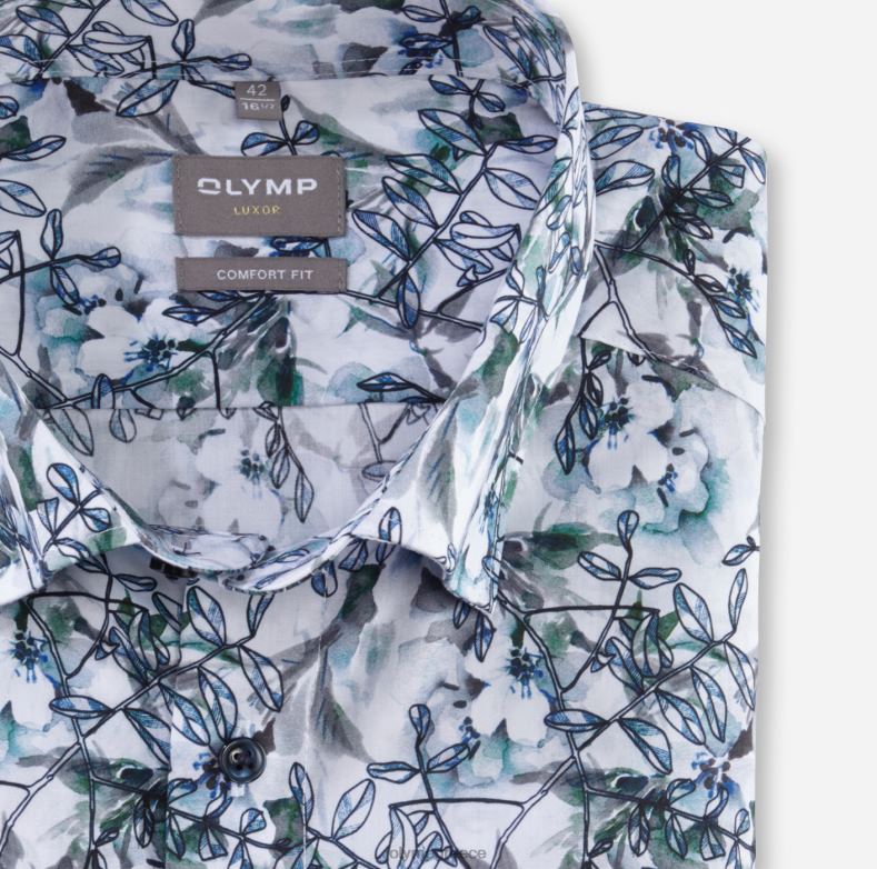 OLYMP Luxor comfort fit, επαγγελματικό πουκάμισο, κάτω από τα κουμπιά, aqua H240R1576 είδη ένδυσης