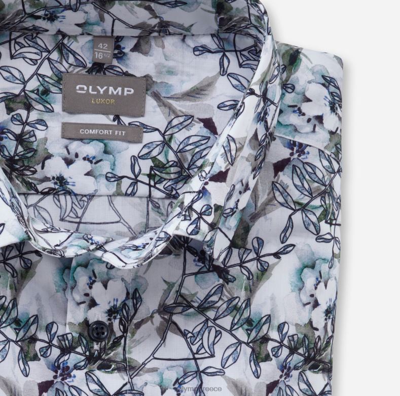 OLYMP Luxor comfort fit, επαγγελματικό πουκάμισο, κάτω από τα κουμπιά, aqua H240R1624 είδη ένδυσης