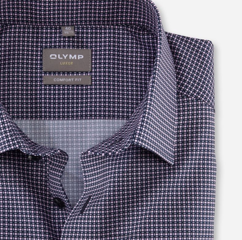OLYMP Luxor comfort fit, επαγγελματικό πουκάμισο, νέο kent, τριαντάφυλλο H240R1531 είδη ένδυσης