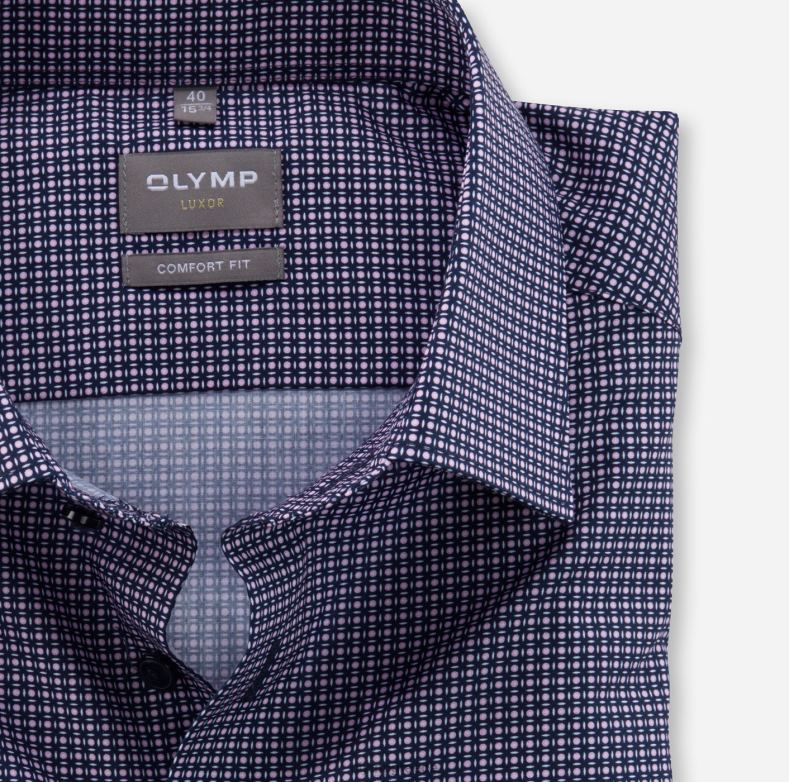 OLYMP Luxor comfort fit, επαγγελματικό πουκάμισο, νέο kent, τριαντάφυλλο H240R1565 είδη ένδυσης