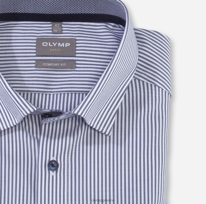 OLYMP Luxor comfort fit, επαγγελματικό πουκάμισο, κάτω από τα κουμπιά, marine H240R1558 είδη ένδυσης