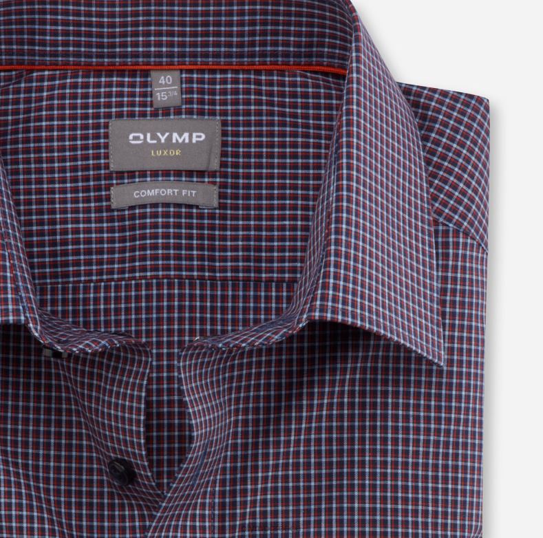 OLYMP Luxor comfort fit, επαγγελματικό πουκάμισο, new kent, κόκκινο πορτοκαλί H240R1672 είδη ένδυσης