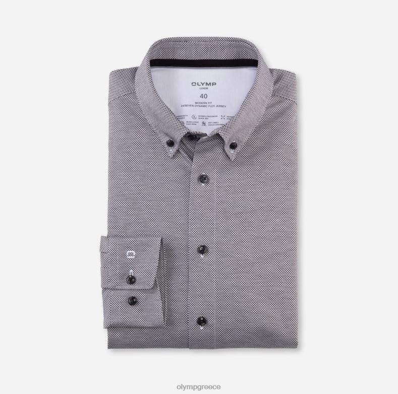 OLYMP luxor 24/seven μοντέρνα εφαρμογή, επαγγελματικό πουκάμισο, με κουμπί, μαύρο H240R1070 είδη ένδυσης