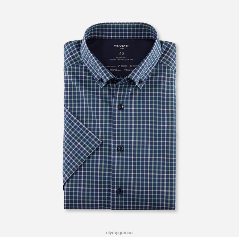 OLYMP luxor 24/seven μοντέρνα εφαρμογή, επαγγελματικό πουκάμισο, με κουμπιά, ανοιχτό πράσινο H240R1148 είδη ένδυσης