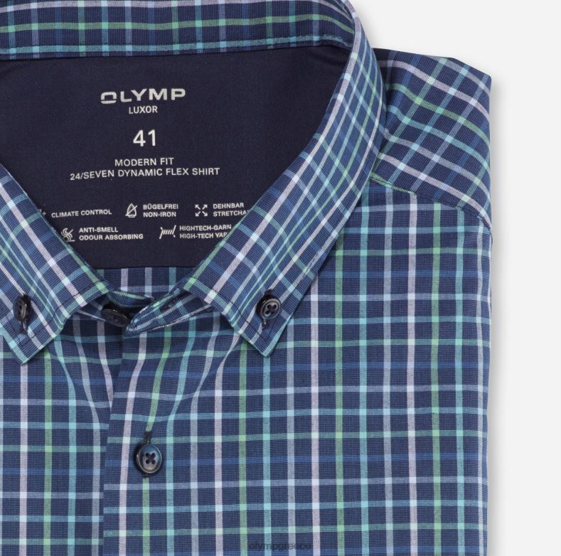 OLYMP luxor 24/seven μοντέρνα εφαρμογή, επαγγελματικό πουκάμισο, με κουμπιά, ανοιχτό πράσινο H240R1221 είδη ένδυσης