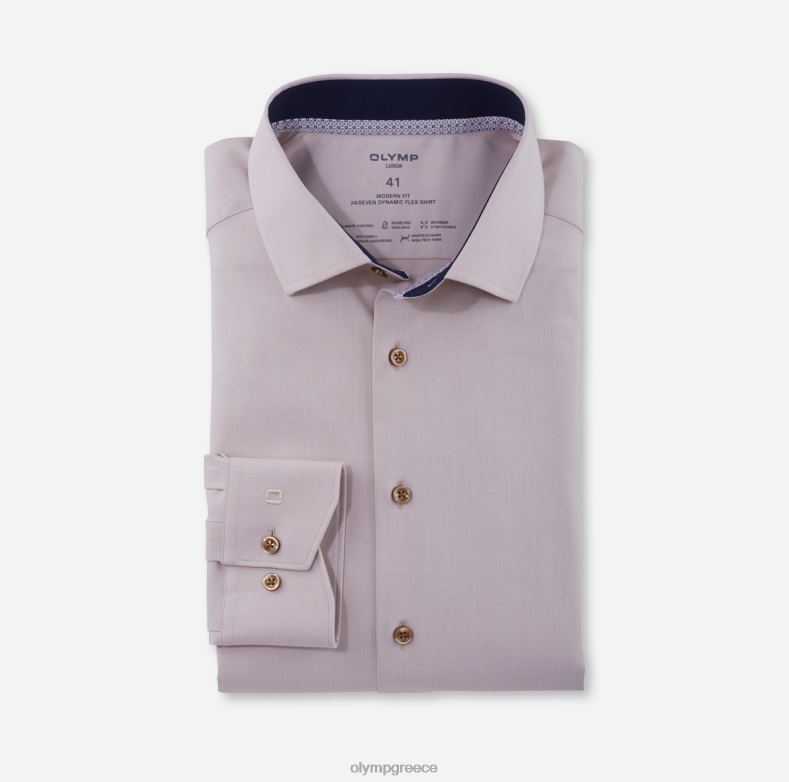 OLYMP luxor 24/seven μοντέρνα εφαρμογή, επαγγελματικό πουκάμισο, global kent, φυσικό H240R1238 είδη ένδυσης