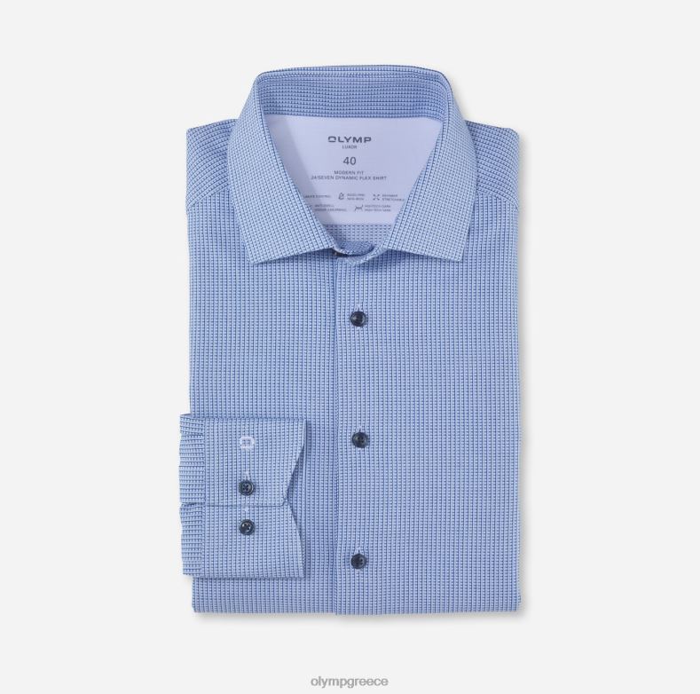 OLYMP luxor 24/seven μοντέρνα εφαρμογή, επαγγελματικό πουκάμισο, global kent, bleu H240R1053 είδη ένδυσης