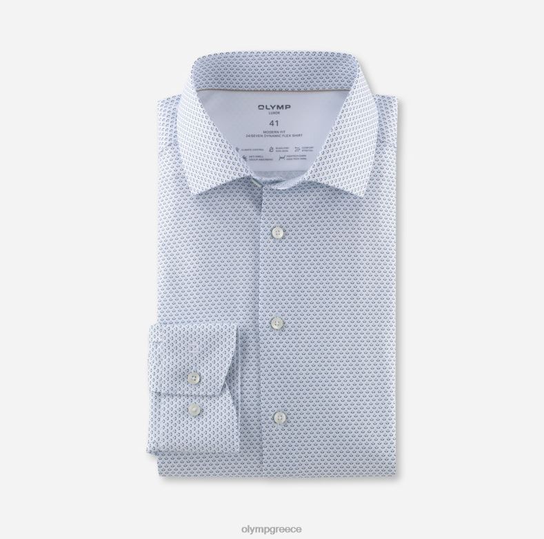 OLYMP luxor 24/seven μοντέρνα εφαρμογή, επαγγελματικό πουκάμισο, global kent, bleu H240R1138 είδη ένδυσης
