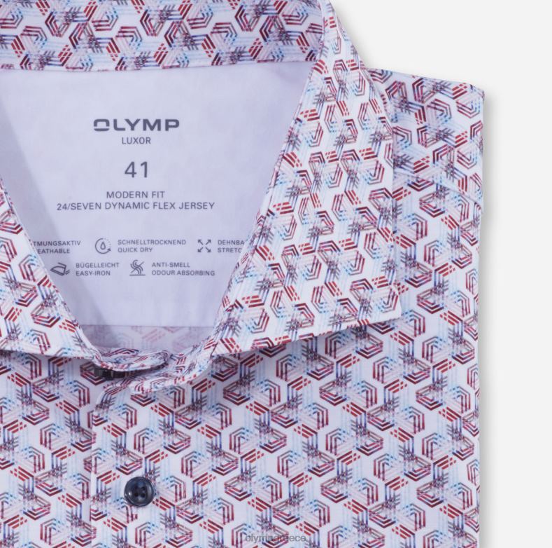 OLYMP luxor 24/seven μοντέρνα εφαρμογή, επαγγελματικό πουκάμισο, kent, λευκό H240R1079 είδη ένδυσης