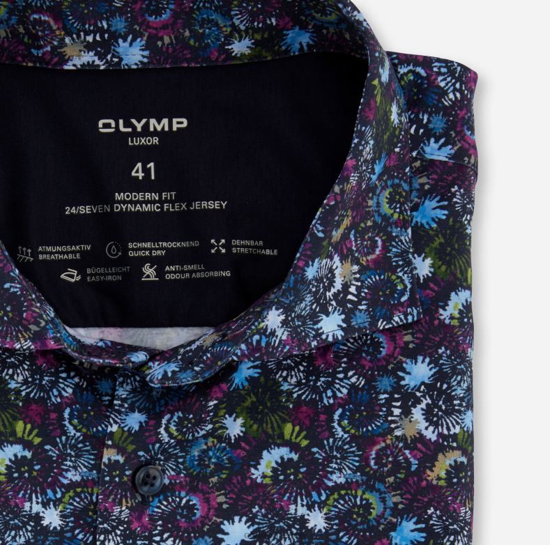 OLYMP luxor 24/seven μοντέρνα εφαρμογή, επαγγελματικό πουκάμισο, kent, φούξια H240R1099 είδη ένδυσης