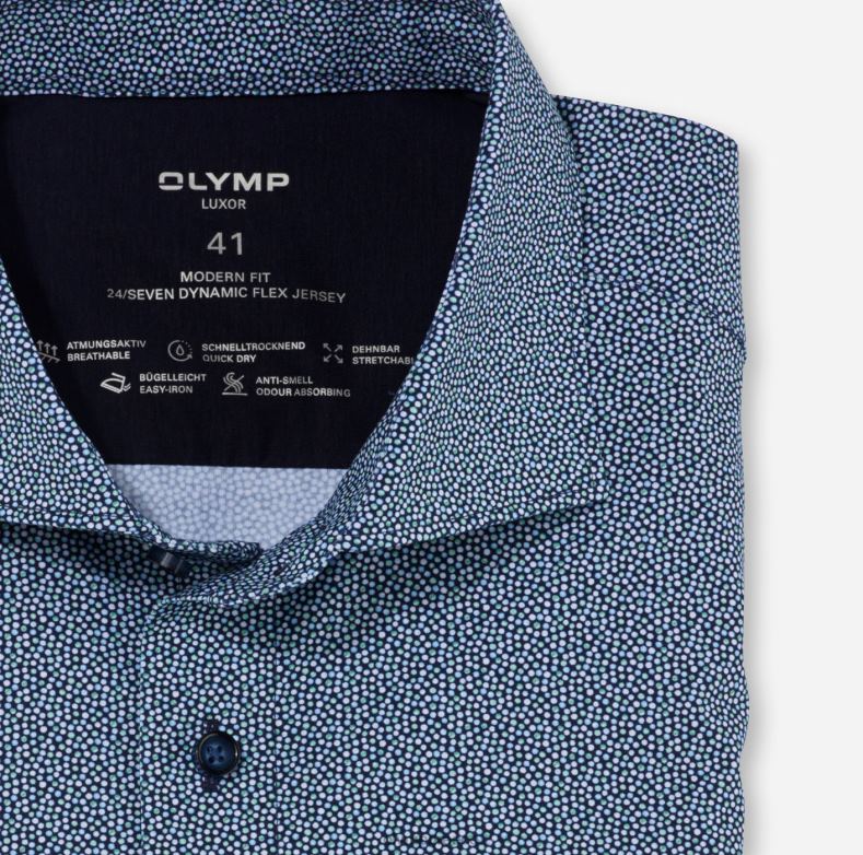 OLYMP luxor 24/seven μοντέρνα εφαρμογή, επαγγελματικό πουκάμισο, kent, ανοιχτό πράσινο H240R1178 είδη ένδυσης