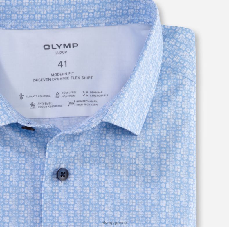 OLYMP luxor 24/seven μοντέρνα εφαρμογή, επαγγελματικό πουκάμισο, μακρύ μανίκι πολύ μακρύ, μοντέρνο kent, bleu H240R1420 είδη ένδυσης