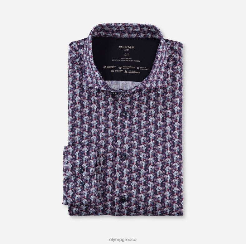 OLYMP luxor 24/seven μοντέρνα εφαρμογή, επαγγελματικό πουκάμισο, kent, marine H240R1084 είδη ένδυσης