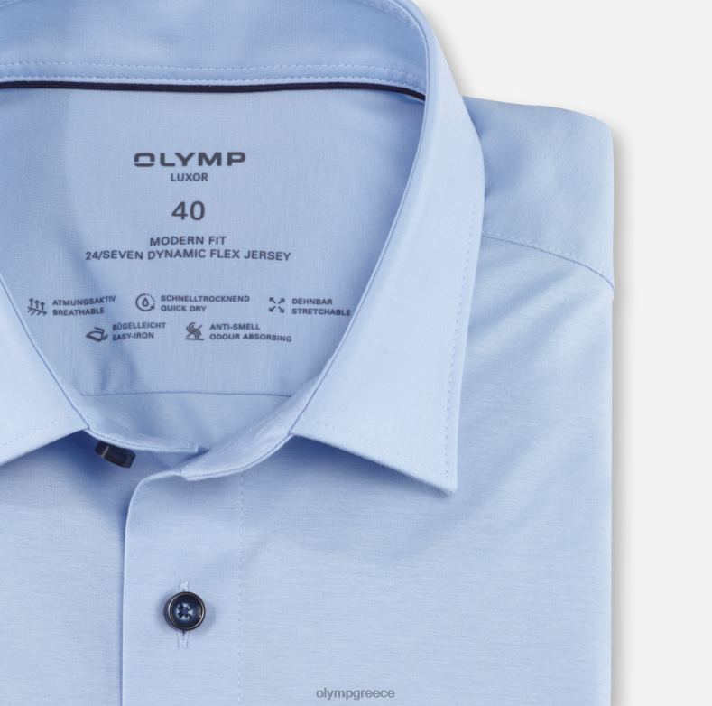 OLYMP luxor 24/seven μοντέρνα εφαρμογή, επαγγελματικό πουκάμισο, new kent, γαλάζιο H240R1001 είδη ένδυσης