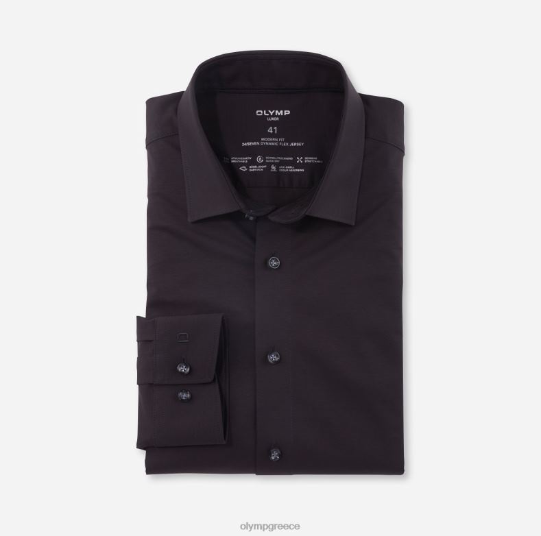 OLYMP luxor 24/seven μοντέρνα εφαρμογή, επαγγελματικό πουκάμισο, new kent, μαύρο H240R979 είδη ένδυσης