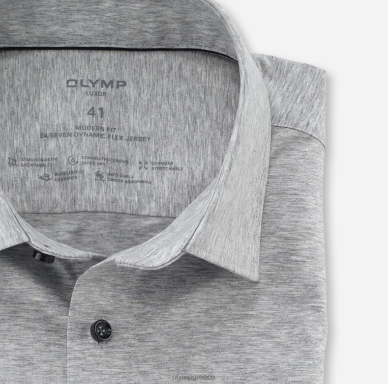 OLYMP luxor 24/seven μοντέρνα εφαρμογή, επαγγελματικό πουκάμισο, new kent, ασημί γκρι H240R986 είδη ένδυσης