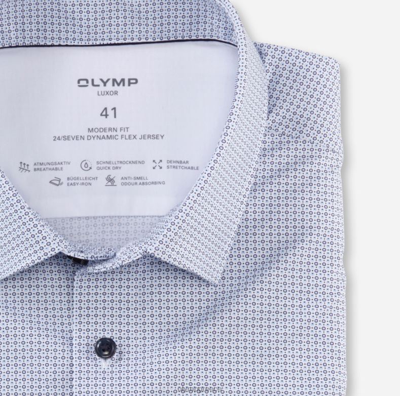 OLYMP luxor 24/seven μοντέρνα εφαρμογή, επαγγελματικό πουκάμισο, new kent, bleu H240R1275 είδη ένδυσης