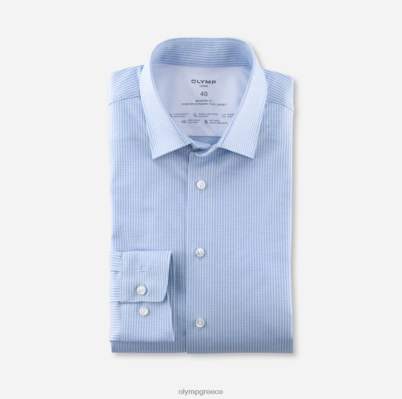 OLYMP luxor 24/seven μοντέρνα εφαρμογή, επαγγελματικό πουκάμισο, new kent, bleu H240R1311 είδη ένδυσης