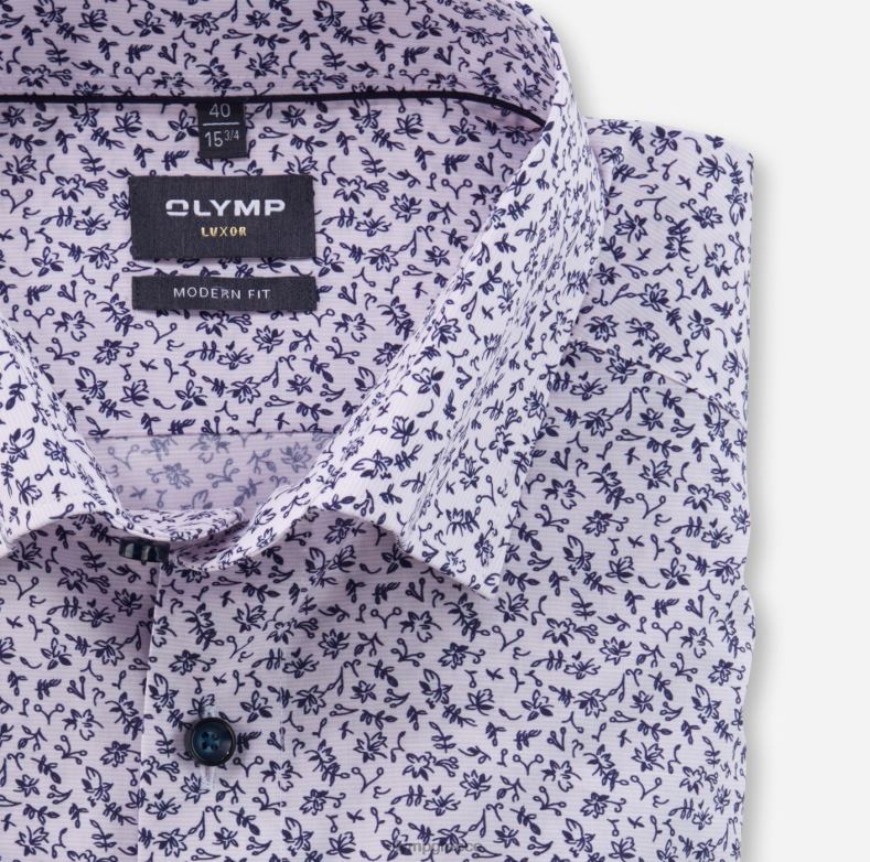 OLYMP luxor μοντέρνα εφαρμογή, επαγγελματικό πουκάμισο, κάτω από τα κουμπιά, τριαντάφυλλο H240R1152 είδη ένδυσης