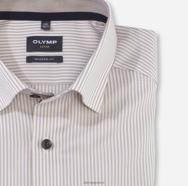 OLYMP luxor μοντέρνα εφαρμογή, επαγγελματικό πουκάμισο, κάτω από τα κουμπιά, φυσικό H240R1189 είδη ένδυσης