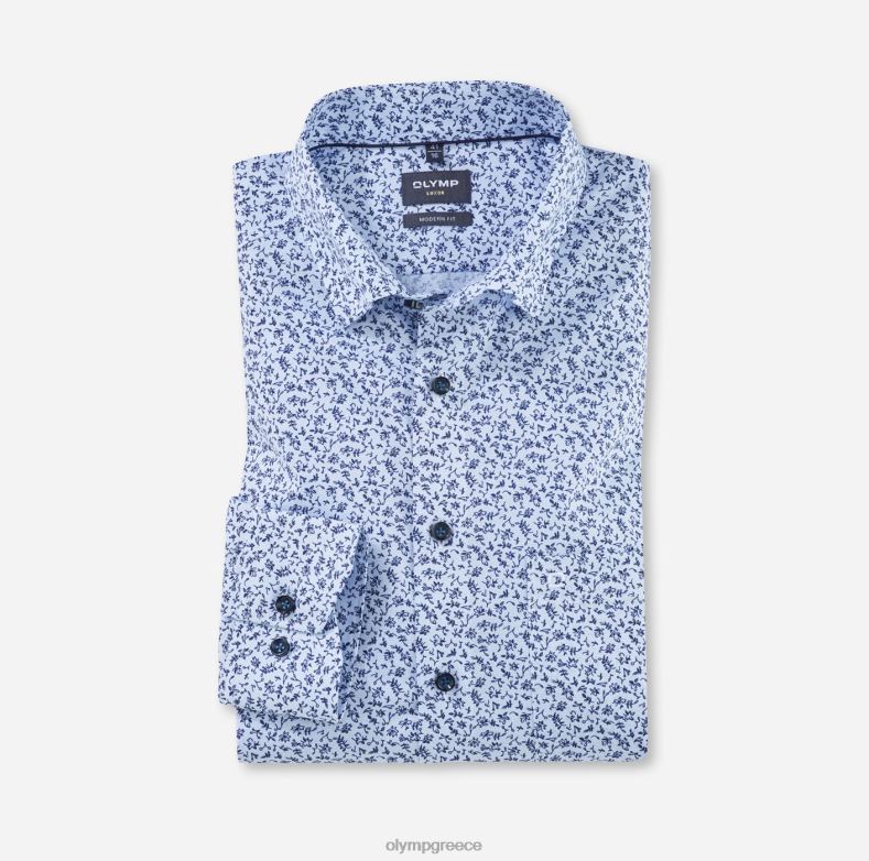 OLYMP luxor μοντέρνα εφαρμογή, επαγγελματικό πουκάμισο, κάτω από τα κουμπιά, μπλέ H240R1296 είδη ένδυσης