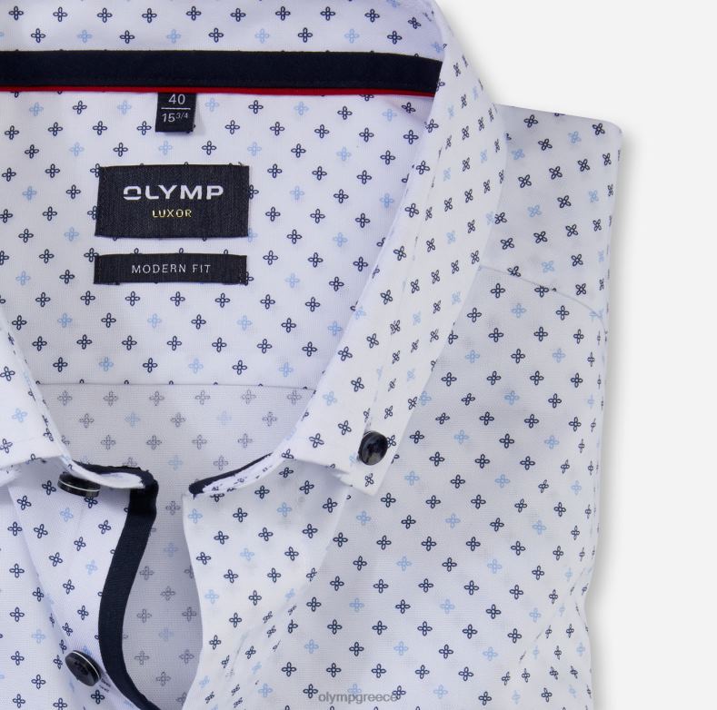 OLYMP luxor μοντέρνα εφαρμογή, επαγγελματικό πουκάμισο, έξτρα κοντό μανίκι, με κουμπί, μπλέ H240R1465 είδη ένδυσης