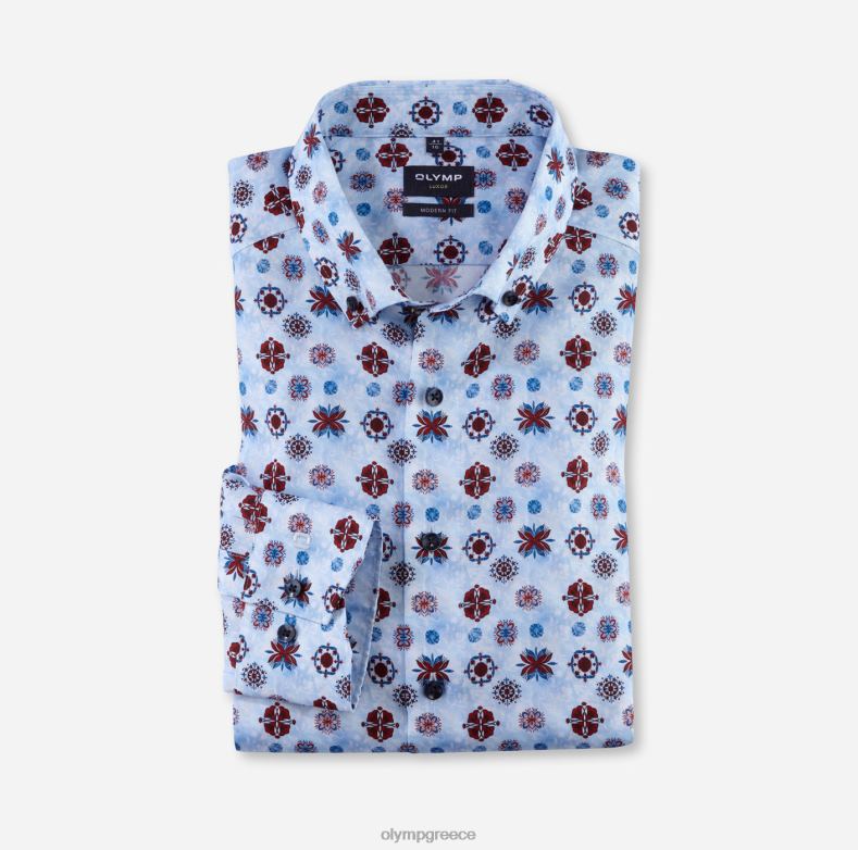 OLYMP luxor μοντέρνα εφαρμογή, επαγγελματικό πουκάμισο, με κουμπί, κόκκινο H240R924 είδη ένδυσης