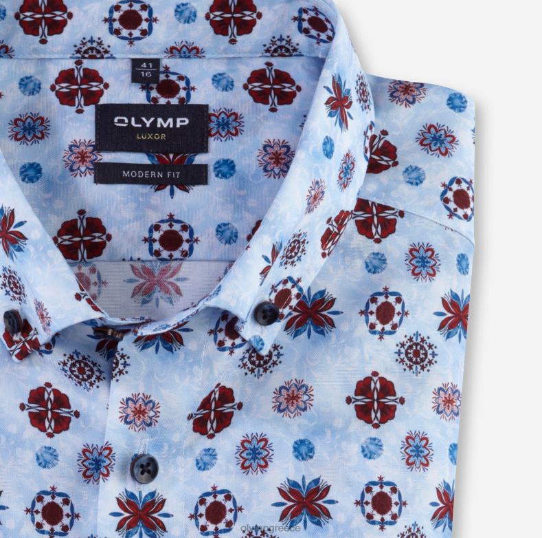 OLYMP luxor μοντέρνα εφαρμογή, επαγγελματικό πουκάμισο, με κουμπί, κόκκινο H240R924 είδη ένδυσης