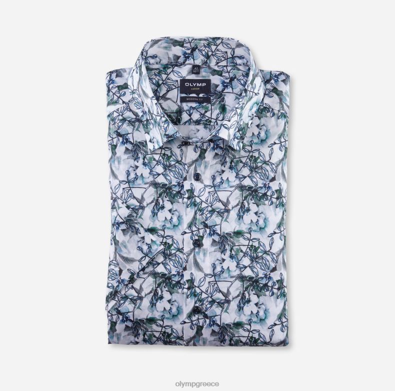 OLYMP luxor μοντέρνα εφαρμογή, επαγγελματικό πουκάμισο, κάτω από τα κουμπιά, aqua H240R1082 είδη ένδυσης