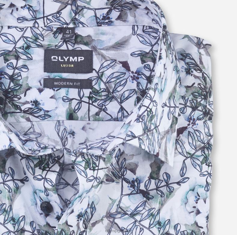 OLYMP luxor μοντέρνα εφαρμογή, επαγγελματικό πουκάμισο, κάτω από τα κουμπιά, aqua H240R1118 είδη ένδυσης