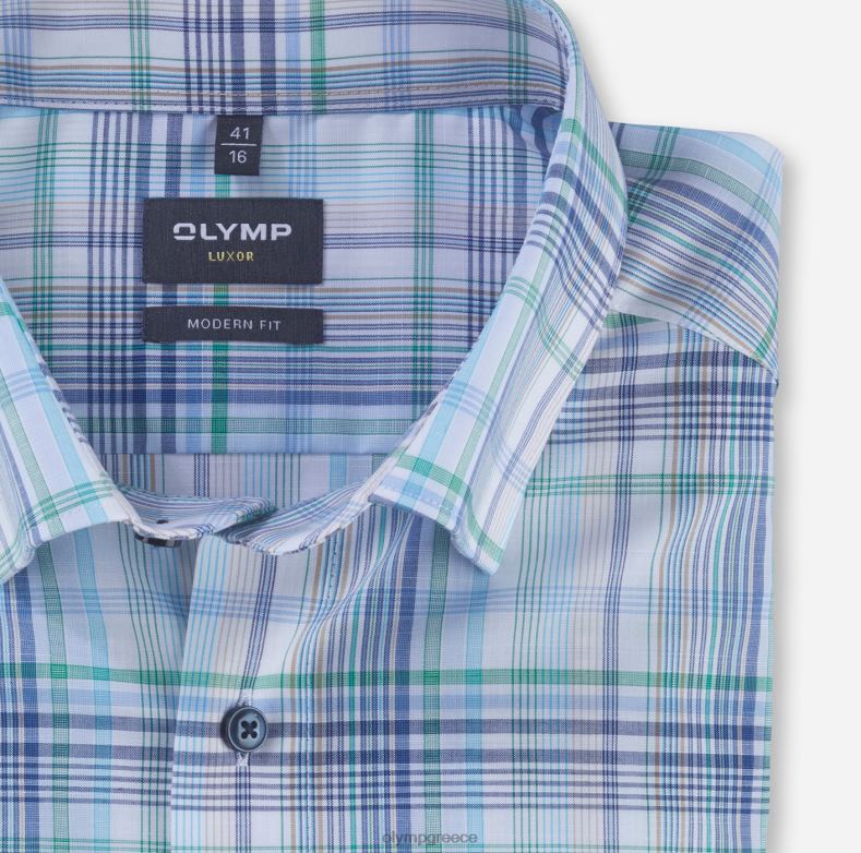 OLYMP luxor μοντέρνα εφαρμογή, επαγγελματικό πουκάμισο, κάτω από τα κουμπιά, aqua H240R1153 είδη ένδυσης
