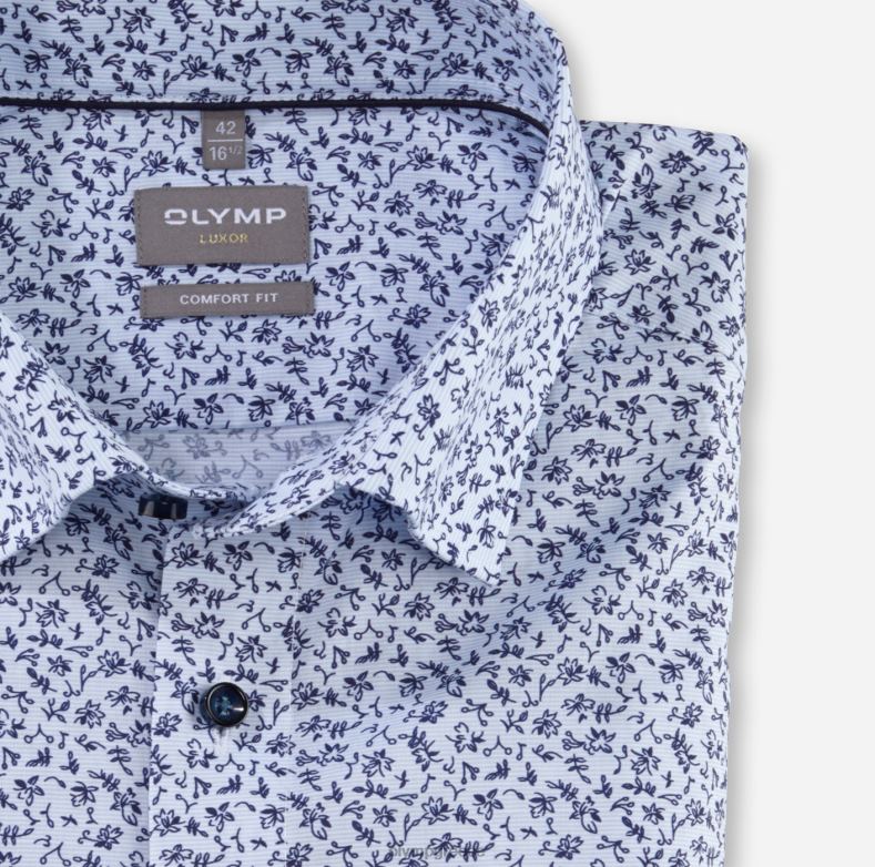 OLYMP luxor comfort fit, επαγγελματικό πουκάμισο, κάτω από τα κουμπιά, μπλέ H240R1590 είδη ένδυσης