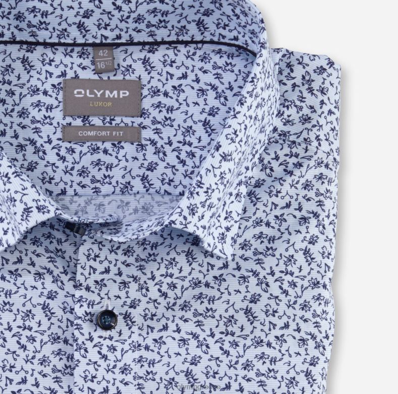 OLYMP luxor comfort fit, επαγγελματικό πουκάμισο, κάτω από τα κουμπιά, μπλέ H240R1595 είδη ένδυσης