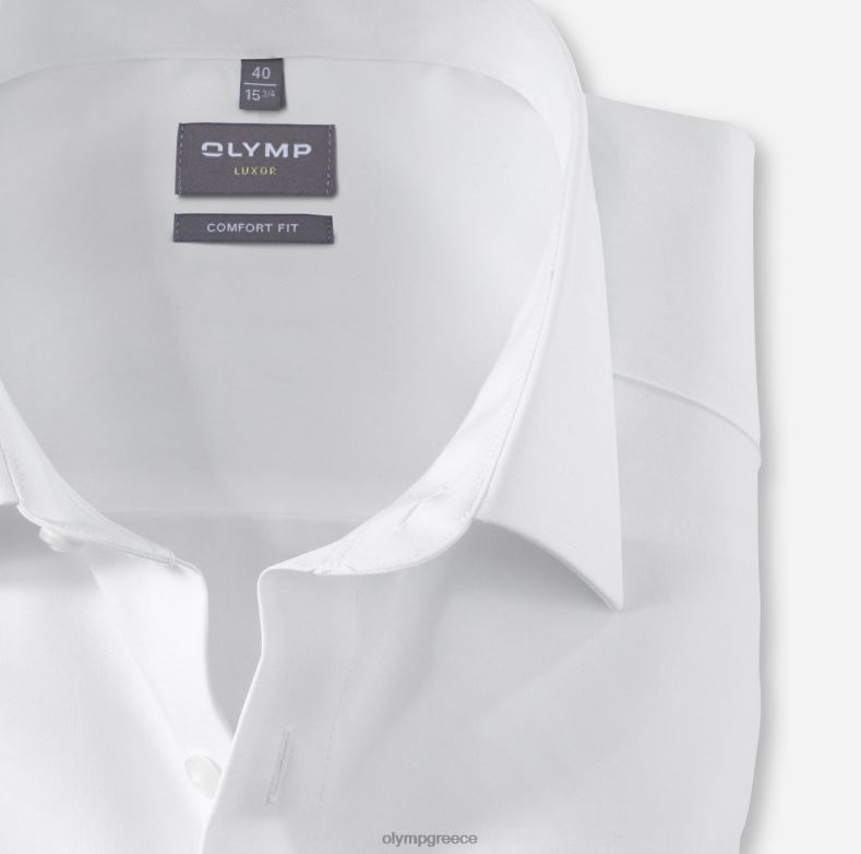 OLYMP luxor comfort fit, επαγγελματικό πουκάμισο, έξτρα κοντό μανίκι, νέο kent, λευκό H240R1706 είδη ένδυσης