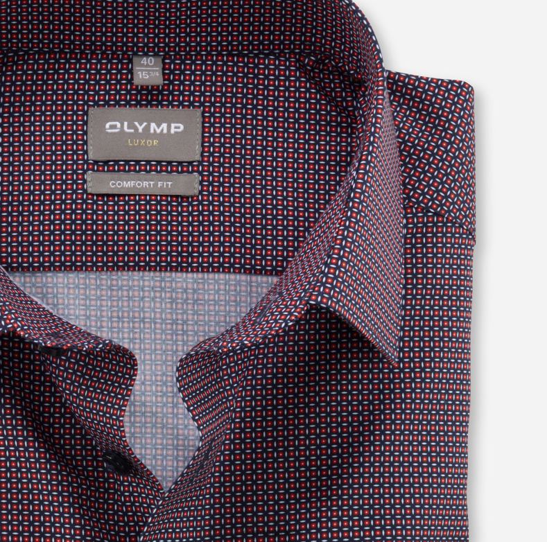 OLYMP luxor comfort fit, επαγγελματικό πουκάμισο, new kent, κόκκινο H240R1569 είδη ένδυσης