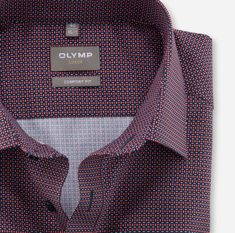 OLYMP luxor comfort fit, επαγγελματικό πουκάμισο, new kent, κόκκινο H240R1575 είδη ένδυσης