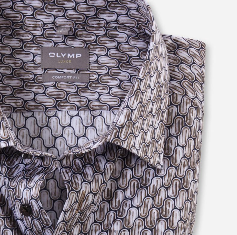 OLYMP luxor comfort fit, επαγγελματικό πουκάμισο, new kent, καφέ H240R1620 είδη ένδυσης