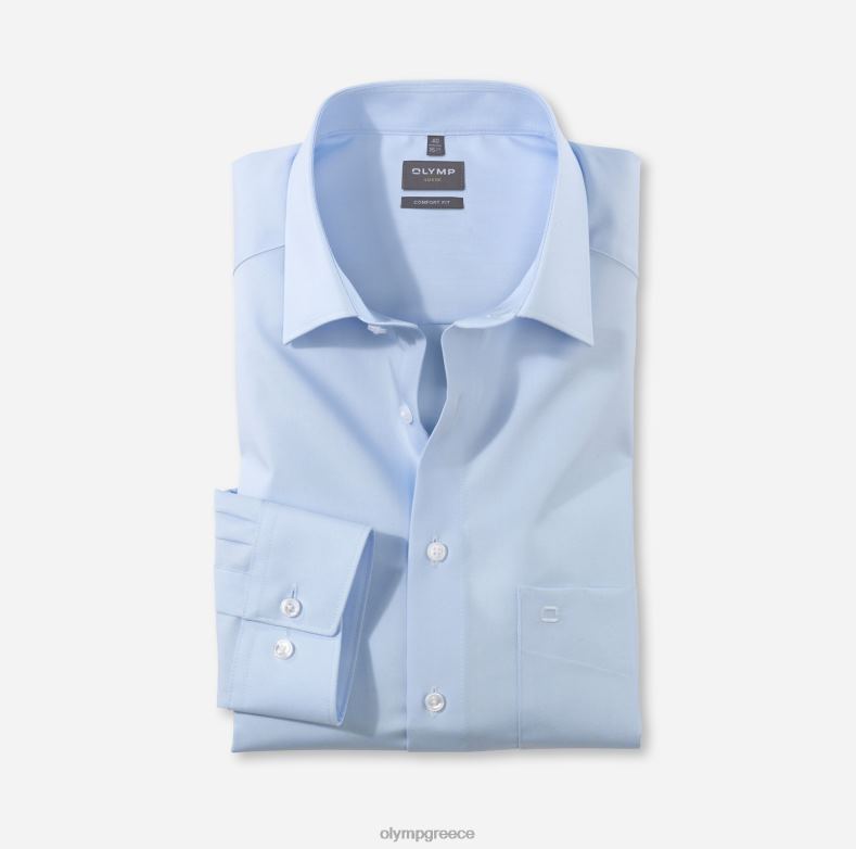 OLYMP luxor comfort fit, επαγγελματικό πουκάμισο, έξτρα κοντό μανίκι, new kent, μπλε H240R1707 είδη ένδυσης