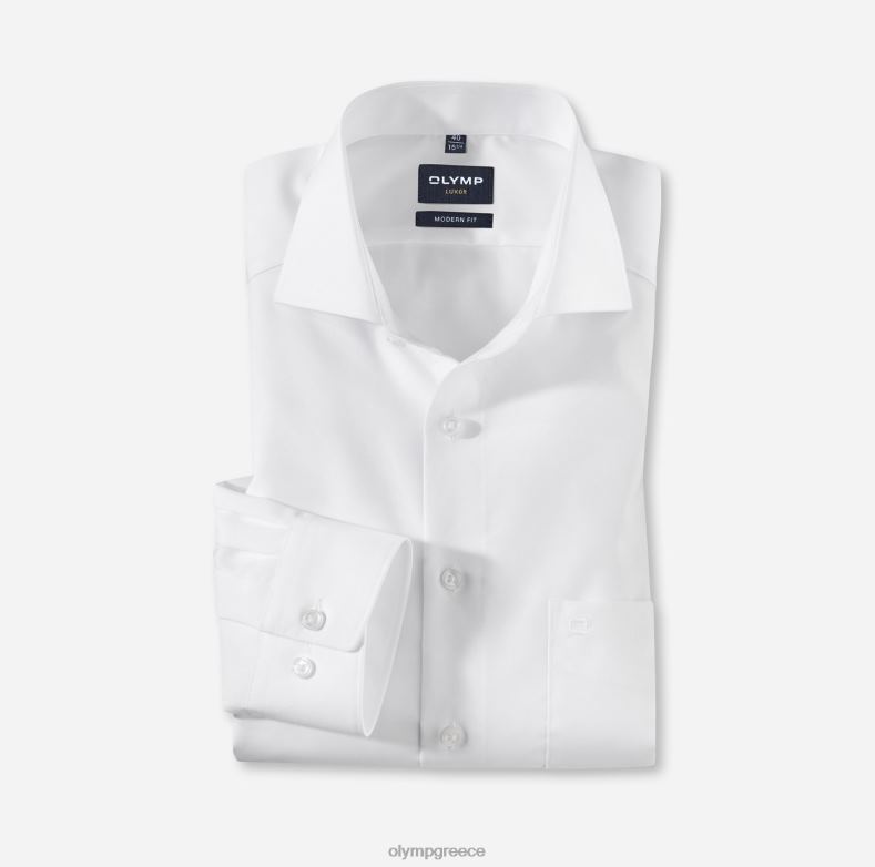 OLYMP luxor μοντέρνα εφαρμογή, επαγγελματικό πουκάμισο, cutaway classic, λευκό H240R1386 είδη ένδυσης