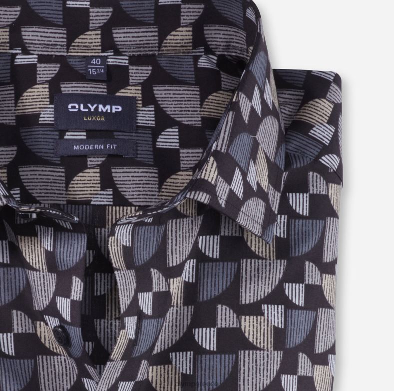 OLYMP luxor μοντέρνα εφαρμογή, επαγγελματικό πουκάμισο, global kent, γκρι H240R1003 είδη ένδυσης