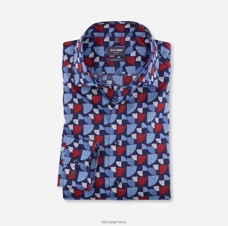 OLYMP luxor μοντέρνα εφαρμογή, επαγγελματικό πουκάμισο, global kent, κόκκινο H240R1014 είδη ένδυσης