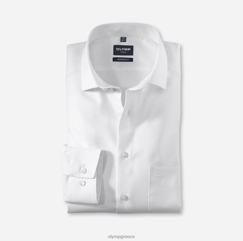 OLYMP luxor μοντέρνα εφαρμογή, επαγγελματικό πουκάμισο, global kent, λευκό H240R1081 είδη ένδυσης