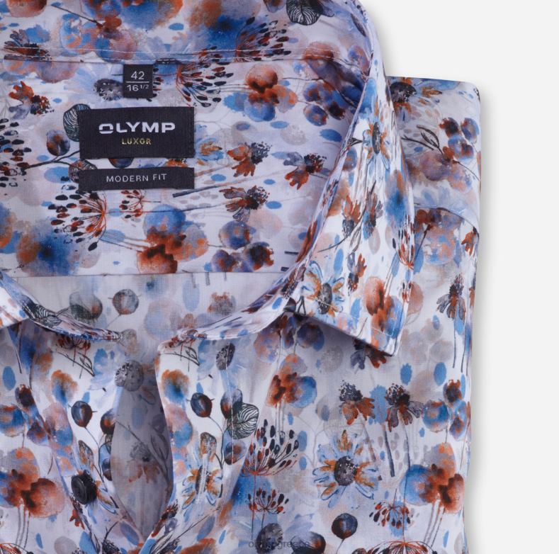 OLYMP luxor μοντέρνα εφαρμογή, επαγγελματικό πουκάμισο, global kent, πορτοκαλί H240R1159 είδη ένδυσης